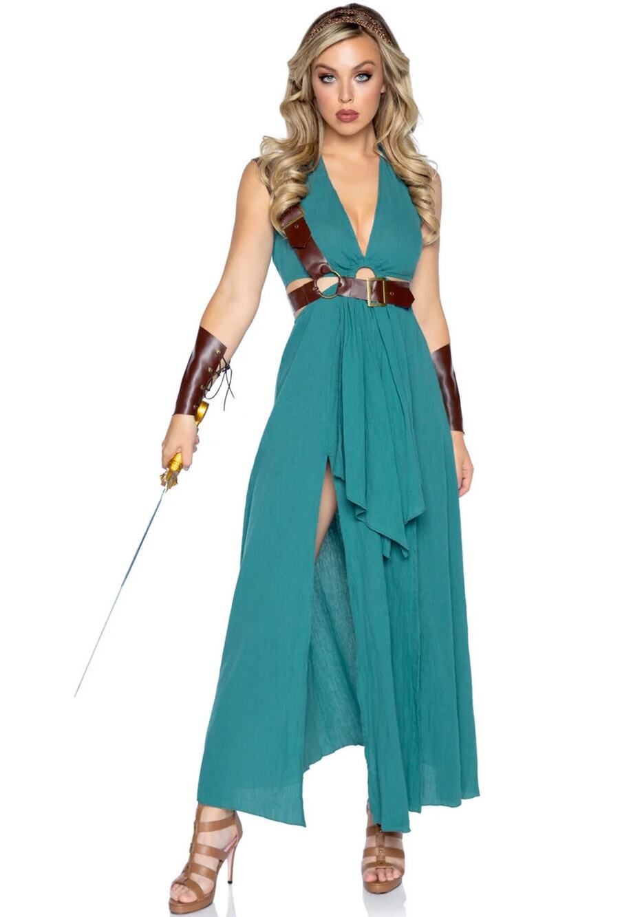 Warrior Maiden Dress Costume Adult Medium Halloween Party Cosplay New